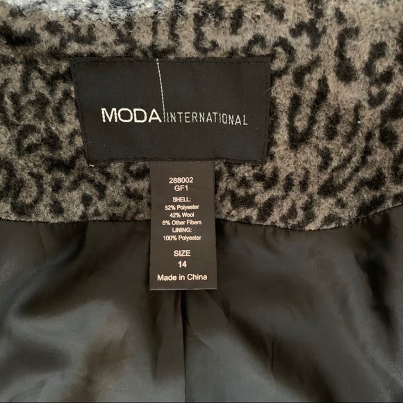 Leopard Print Pea Coat - Picture 6 of 7